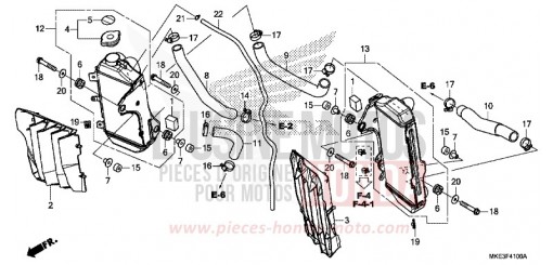 RADIATEUR CRF450RJ de 2018